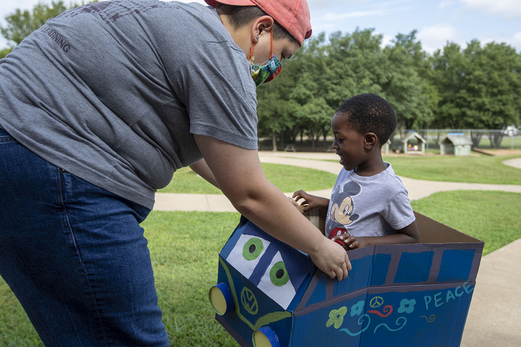 Preschool box car race